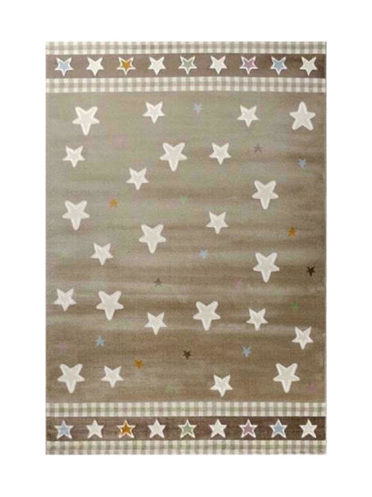 Tzikas Carpets 31768-071 Παιδικό Χαλί Αστέρια Καφέ 133x190cm Πάχους 11mm