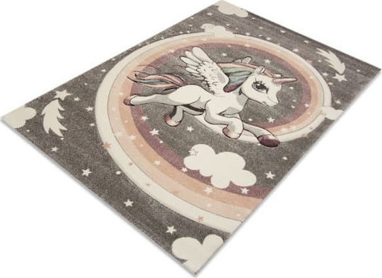 Tzikas Carpets 22392-095 Детско килимче Еднорог Розов 133x190см Дебелина 13мм