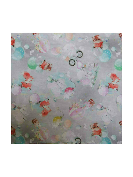 Decocraft Animal Fox Baby Sheets Set Crib Cotton Gray 120x170cm 3pcs