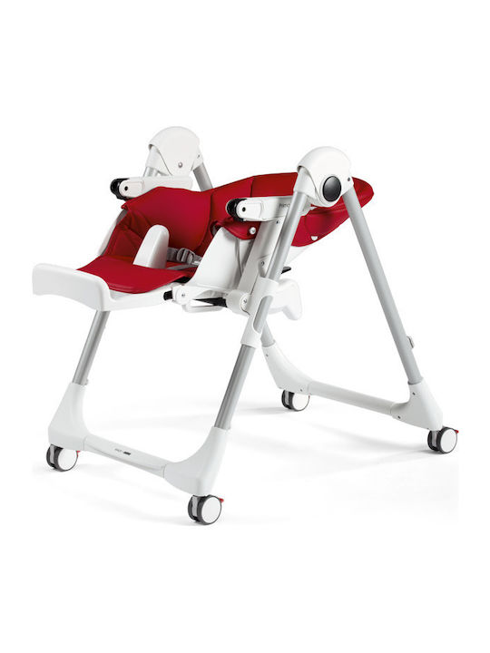 Peg Perego Prima Pappa Follow Me Foldable Baby Highchair With Adjustable Height Orange