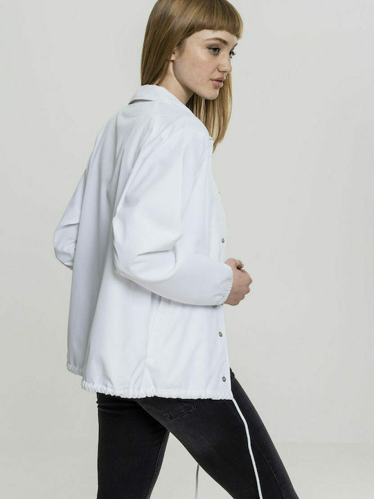 Urban Classics TB2018 Women's Short Lifestyle Jacket for Spring or Autumn White