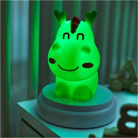 Alecto Baby Led Kids Decorative Lamp Cute Dragon Green 12x12x15εκ.