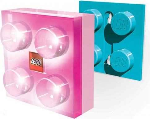 LEGO LED Детско Декоративно Осветление Friends Brick Лилав 8x8см