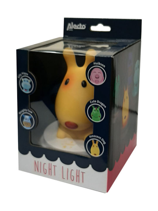 Alecto Baby Led Kids Decorative Lamp Innocent Dog Yellow 12x12x15εκ.