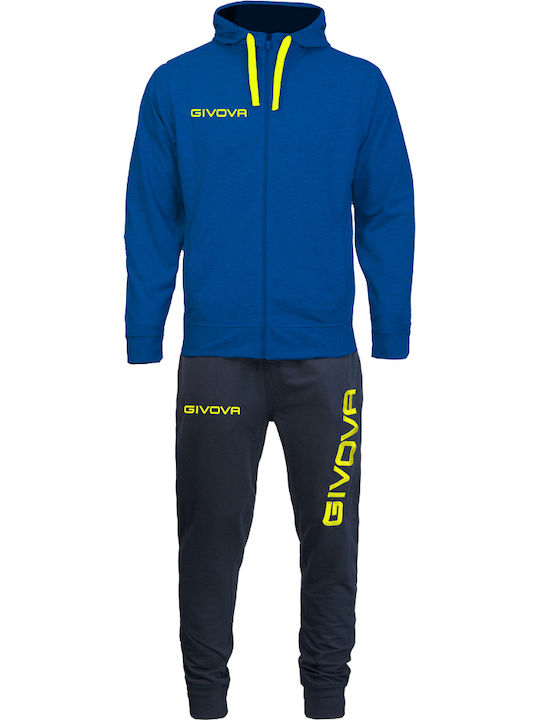 Tuta Poker Football Tracksuit Glossy with Elastic Blue