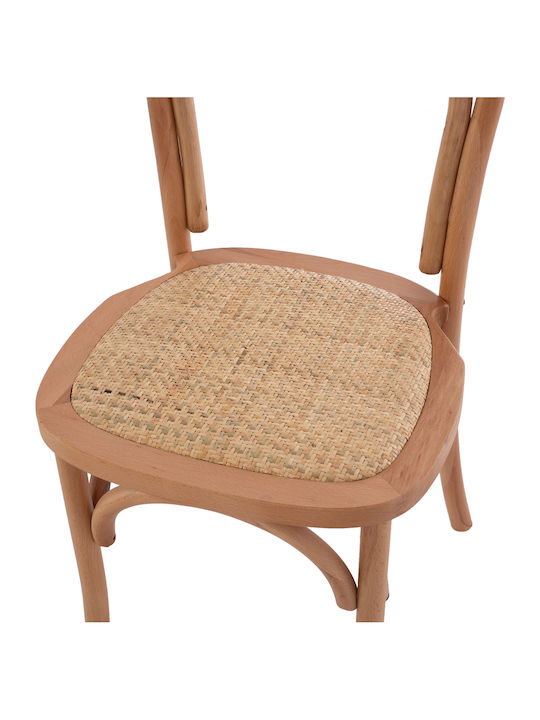 Cafe Wooden Chair Natural 45x54x89cm