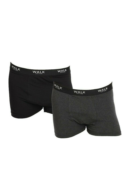 Walk Men's Boxers Charcoal / Black 2Pack