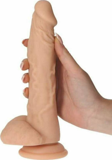 Toyz4lovers Real Safe Long Stocky Реалистично дилдо с Топки и Вендуза Плът 23.5см