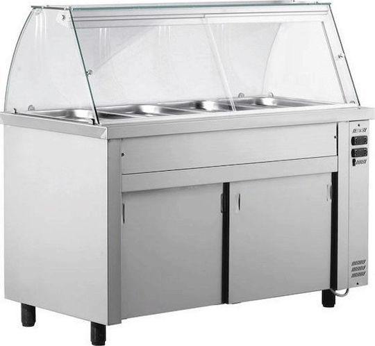 Inomak Heated Display Bain Marie 4 GNxGN 4370W W141xD70xH131.5cm