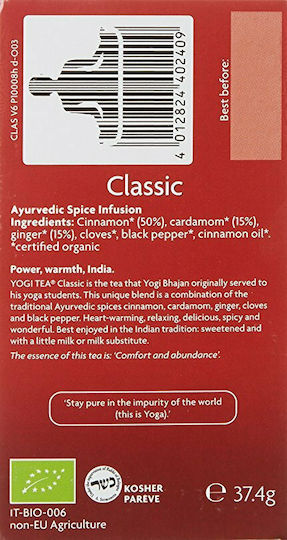 Yogi Tea Bio-Schwarz Tee Classic 17 Taschen 37,4 g