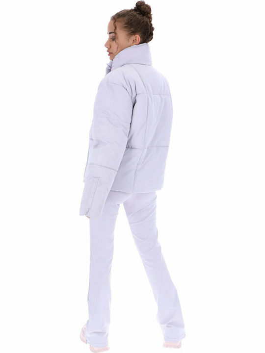 Zalikah Kurz Damen Puffer Jacke für Winter Gray