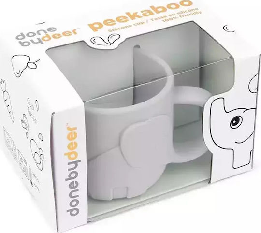 Done by Deer Baby Cup Peekaboo Elphee made of Silicone Gray