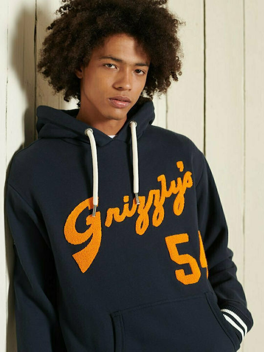 Collegiate Sweatshirt with Hood Eclipse Navy