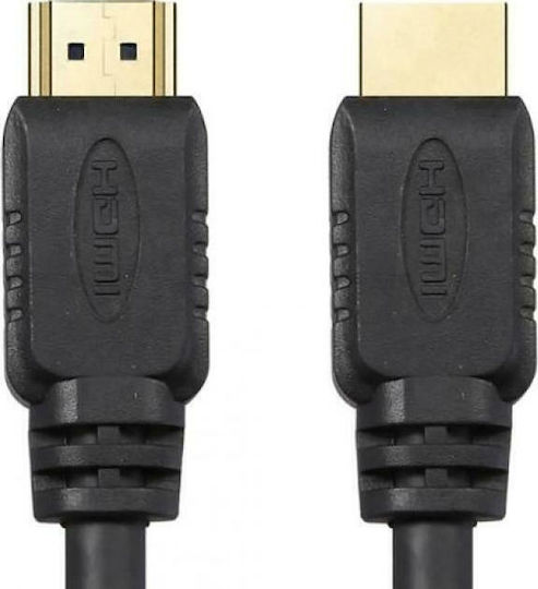 Powertech HDMI 1.4 High Speed 1080p 120Hz Cable HDMI male - HDMI male 10m Μαύρο