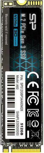 Silicon Power PCIe Gen3×4 P34A60 SSD 512GB M.2 Type with PCI Express 3.0 Connection SP512GBP34A60M28