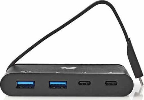 Nedis USB-Hub 4 Anschlüsse USB 3.0 mit Anschluss an einen Computer USB-C