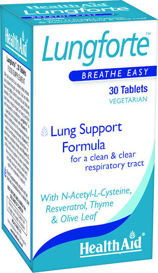 Health Aid Lungforte Breathe Easy Ειδικό Συμπλήρωμα Διατροφής 30 ταμπλέτες