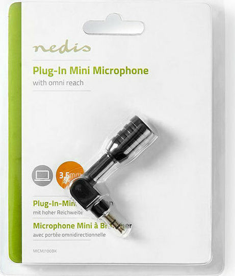 Nedis MICMJ100BK Δυναμικό Μικρόφωνο 3.5mm Clip On για Φωνητικά