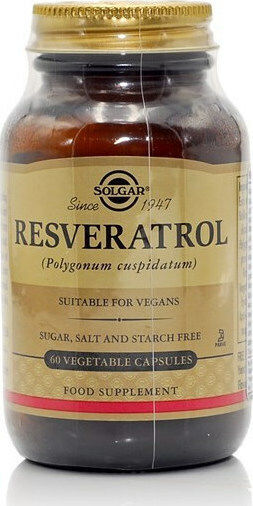 Solgar Resveratrol 100mg Ειδικό Συμπλήρωμα Διατροφής 60 φυτικές κάψουλες