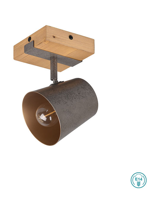 Trio Lighting Bell Μονό Σποτ με Ντουί E14 σε Γκρι Χρώμα