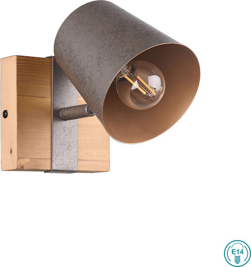 Trio Lighting Bell Einzel Spot mit Fassung E14 in Gray Farbe