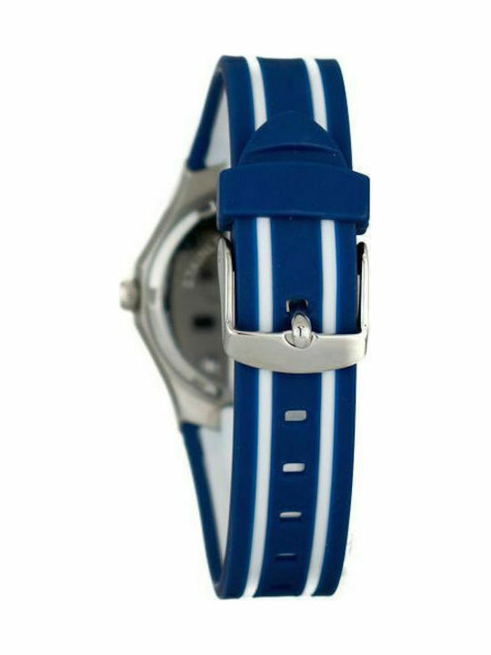 Justina Women's Watch with Blue Rubber Strap