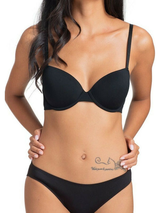 Alba Bra with Light Padding Underwire Petrol/Black