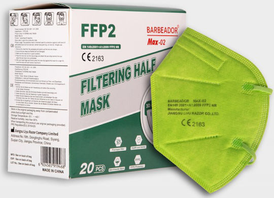 Max Disposable Protective Mask FFP2 Green 20pcs