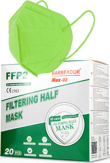 Max Disposable Protective Mask FFP2 Green 20pcs