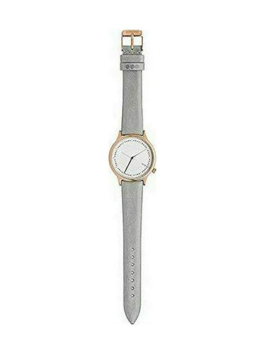 Komono Watch with Gray Leather Strap