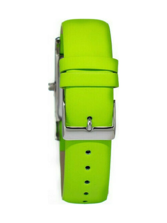 Justina Uhr mit Grün Kautschukarmband JPV15