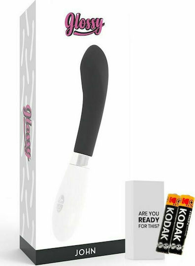 Glossy John Vibrator Kaninchen 12cm Black