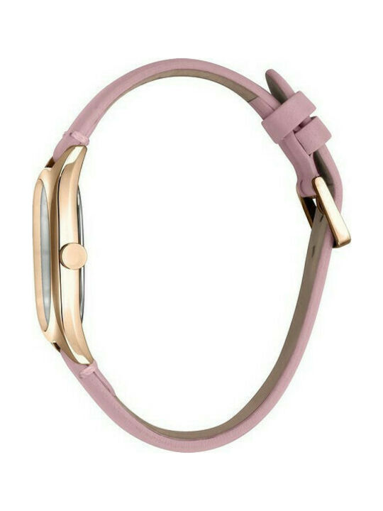 Esprit Infinity Watch with Pink Leather Strap