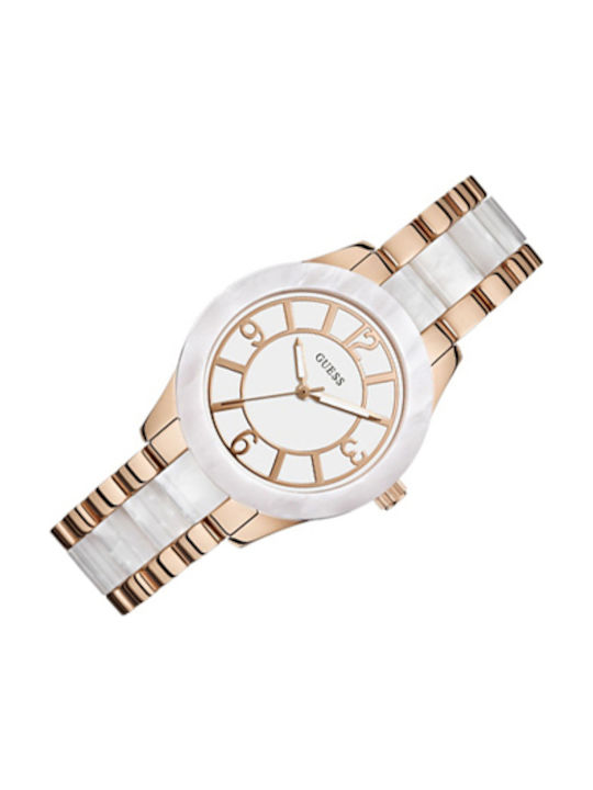 Guess Watch with White Metal Bracelet