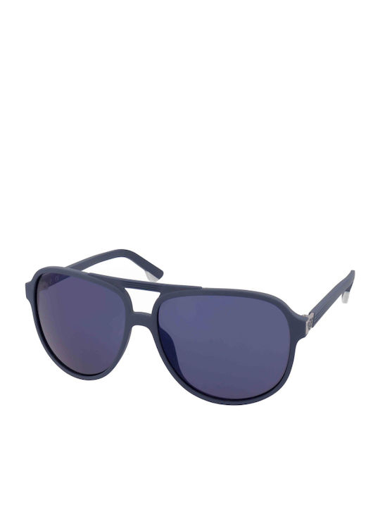 Police Men's Sunglasses with Blue Plastic Frame and Blue Lens SPL962 7SFB