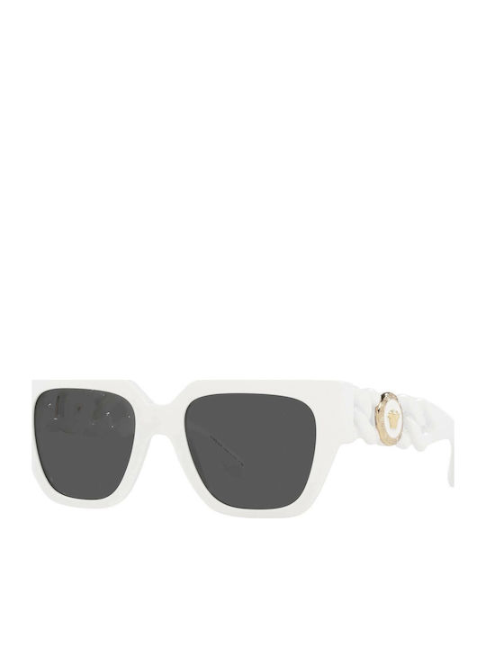Versace Γυναικεία Γυαλιά Ηλίου με Λευκό Κοκκάλινο Σκελετό και Μαύρο Φακό VE4409 314/87