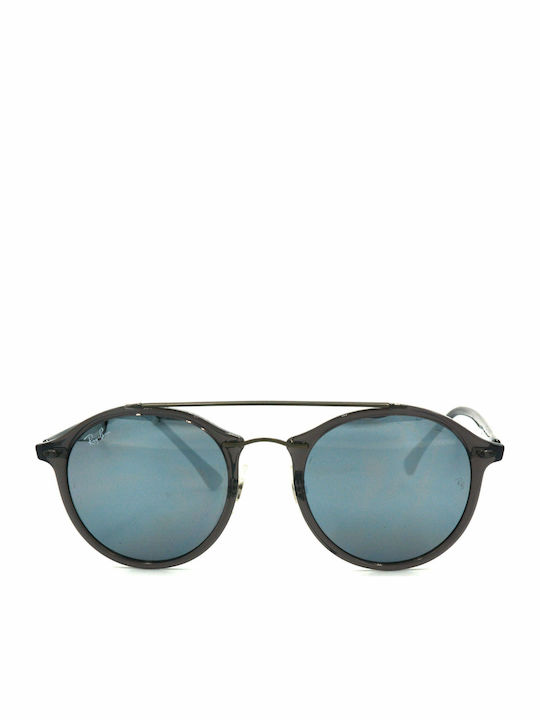 Ray Ban Дамски Слънчеви Очила с Сив Пластмасов Рамка и Сребърни Огледални Лещи