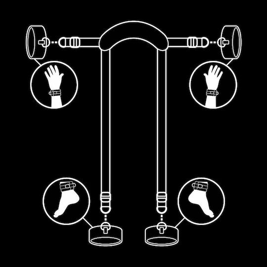 Fetish Submissive Position Master 4 Помощно Средство в Черен Цвят