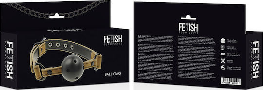 Fetish Submissive Breathable Ball Gag Cagulă în Culoare Maro