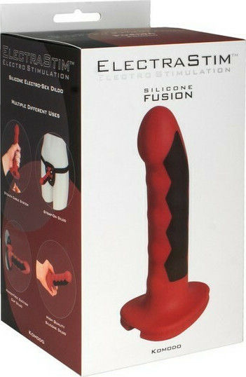 Electrastim Silicone Fusion Komodo Dildo Electro Stimulator για Ηλεκτροδιέγερση σε Κόκκινο Χρώμα