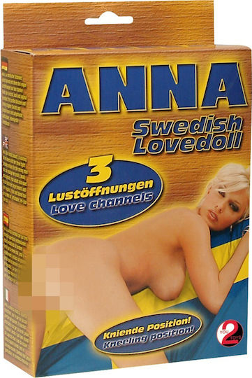 You2Toys Anna Swedish Lovedoll Надуваема Кукла Butt / Mouth / Vagina 05162010000