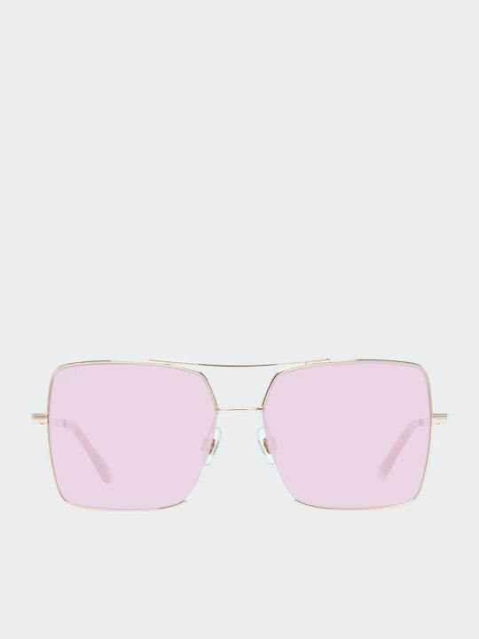 Web Women's Sunglasses with Rose Gold Metal Frame WE0210 28Y