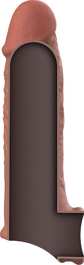 Dream Love VirilXL Penis Extender Extra Comfort Sleeve V9 Penis Extension Brown 13.5cm
