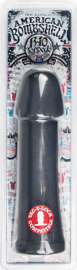 Doc Johnson American Bombshell B-10 Torpedo Ρεαλιστικό Dildo Gun Metal 25cm