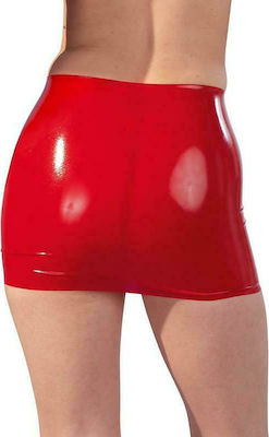 LateX Latex Mini Skirt Red