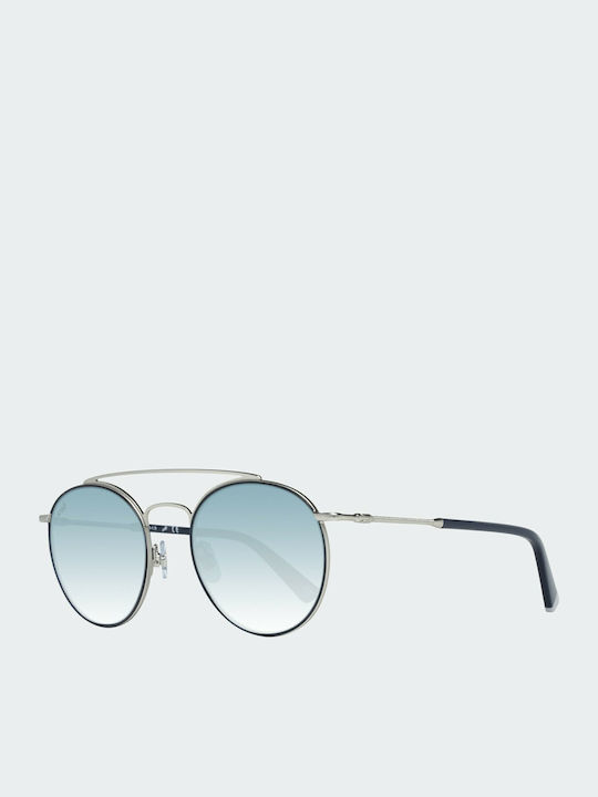Web Men's Sunglasses with Silver Metal Frame and Blue Lens WE0188 15X