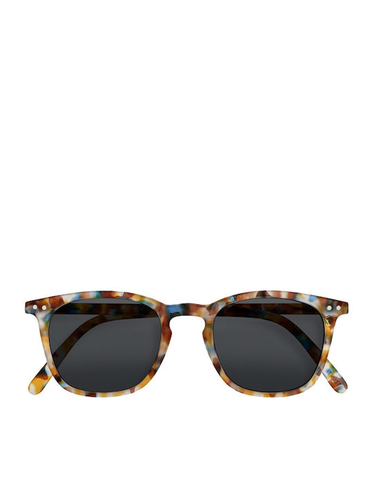 Izipizi Men's Sunglasses with Brown Tartaruga Plastic Frame and Black Lens