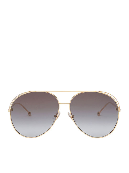 Fendi Run Away Woman Sunglasses with Gold Frame and Gold Mirror Lens FF 0286/S 5G/FQ