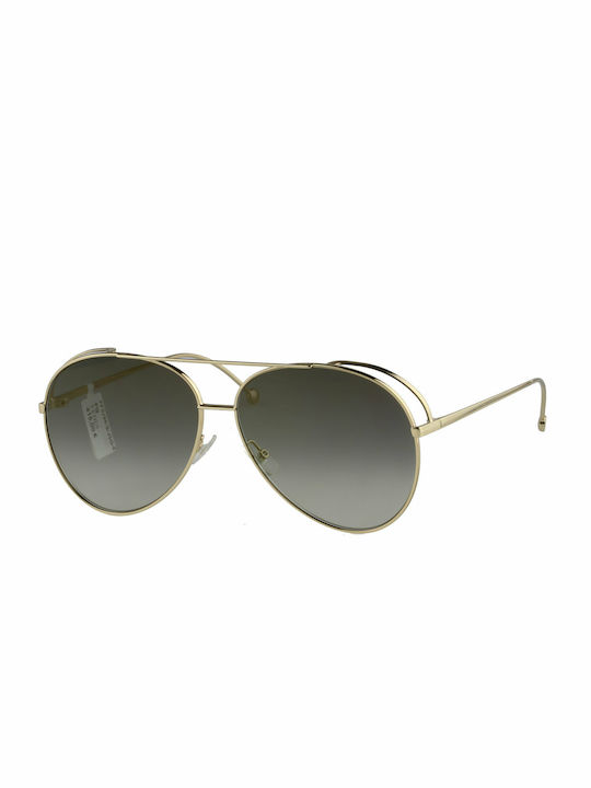 Fendi Women's Sunglasses with Gold Frame and Gold Mirror Lens FF 0286/S 5G/FQ