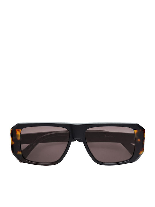 Kaleos Schofield Sunglasses with Black Tartaruga Plastic Frame and Black Lens SCHOFIELD 1